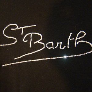 Black St. Barts Souvenir Long Sleeve T-shirt, Sm